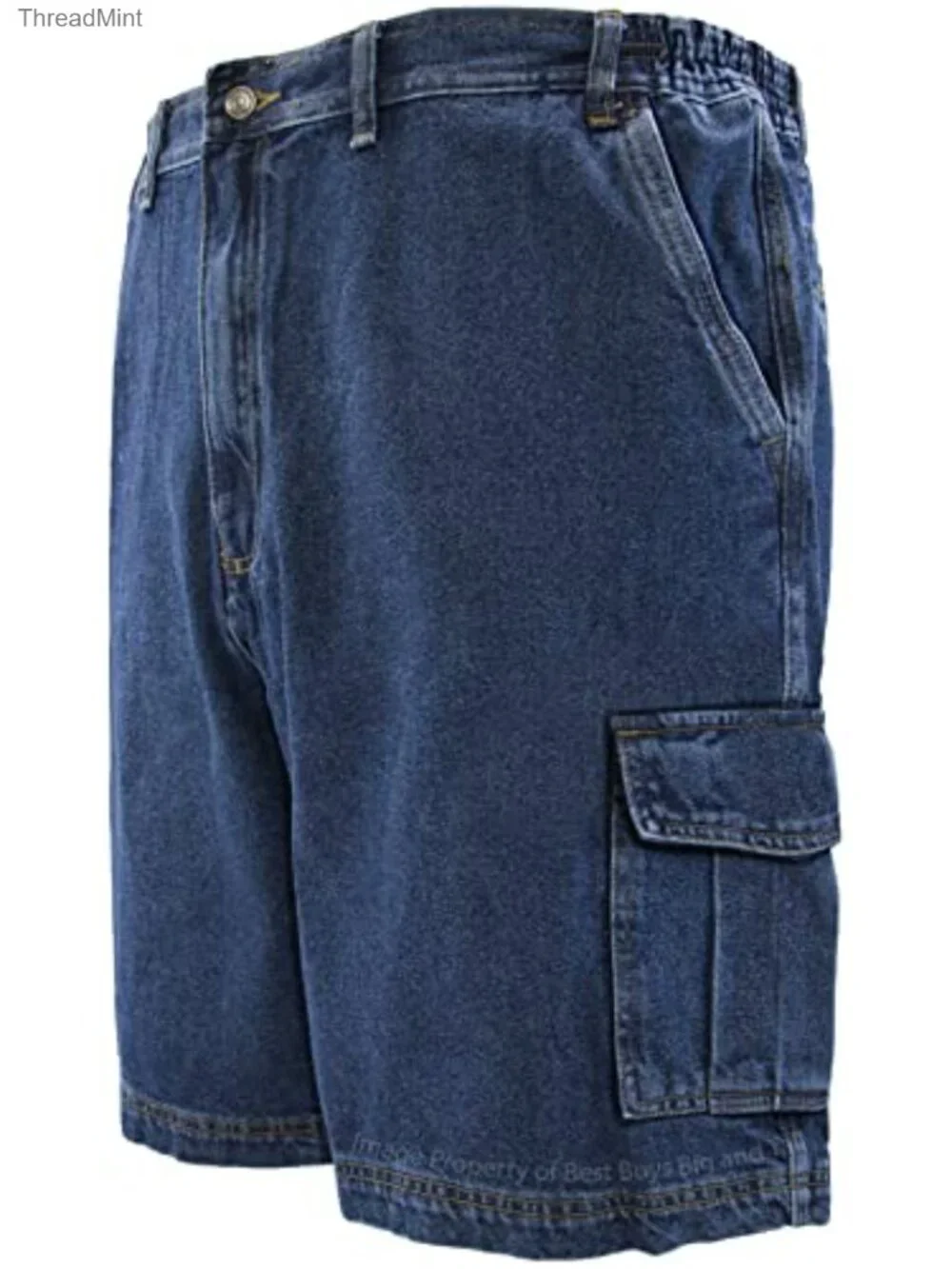 Men's Denim Cargo Shorts Expandable Waist 2